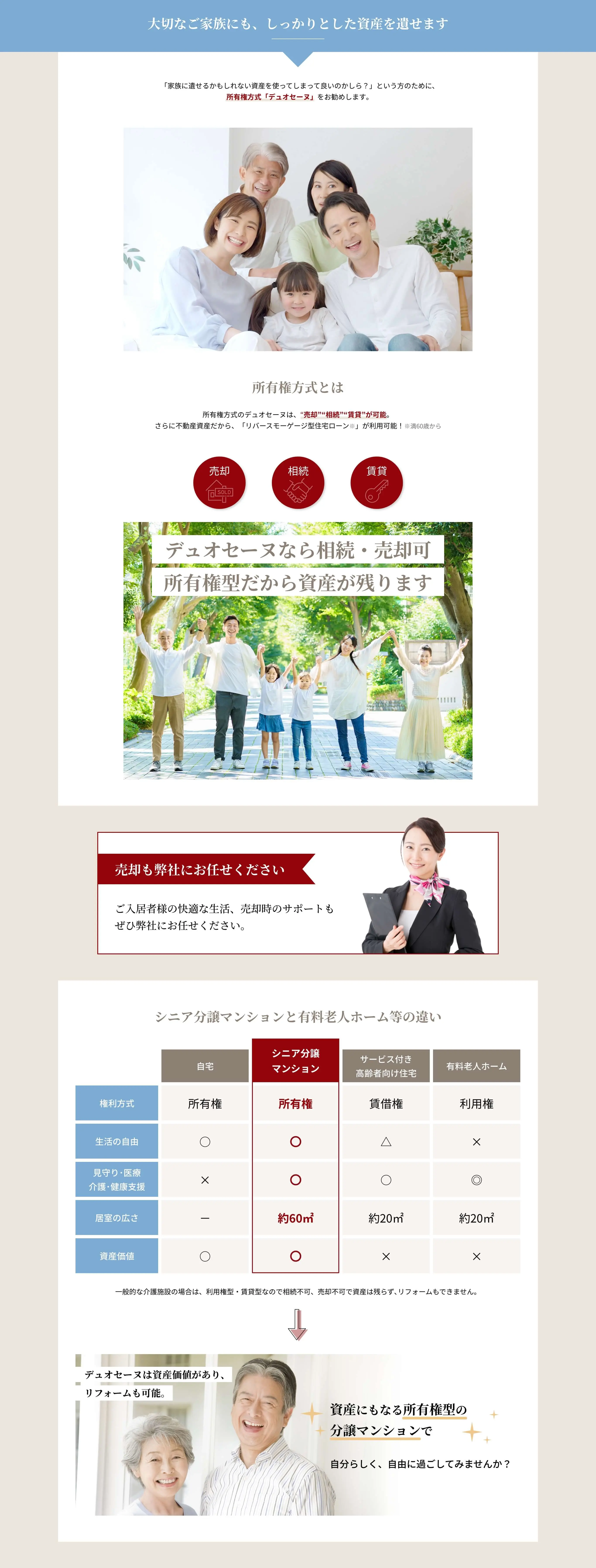 大切なご家族にもしっかりとした資産を遺せます